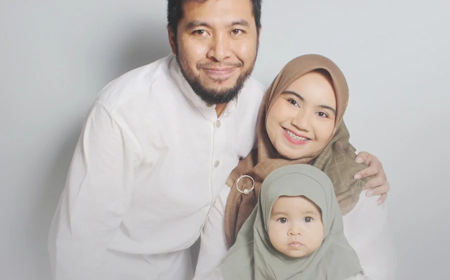 Her family smiling together in Jakarta
