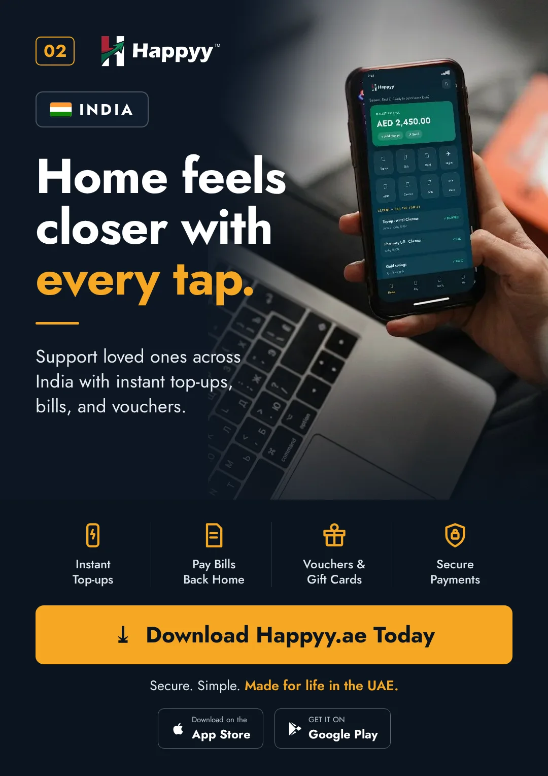 India campaign — Home feels closer with every tap