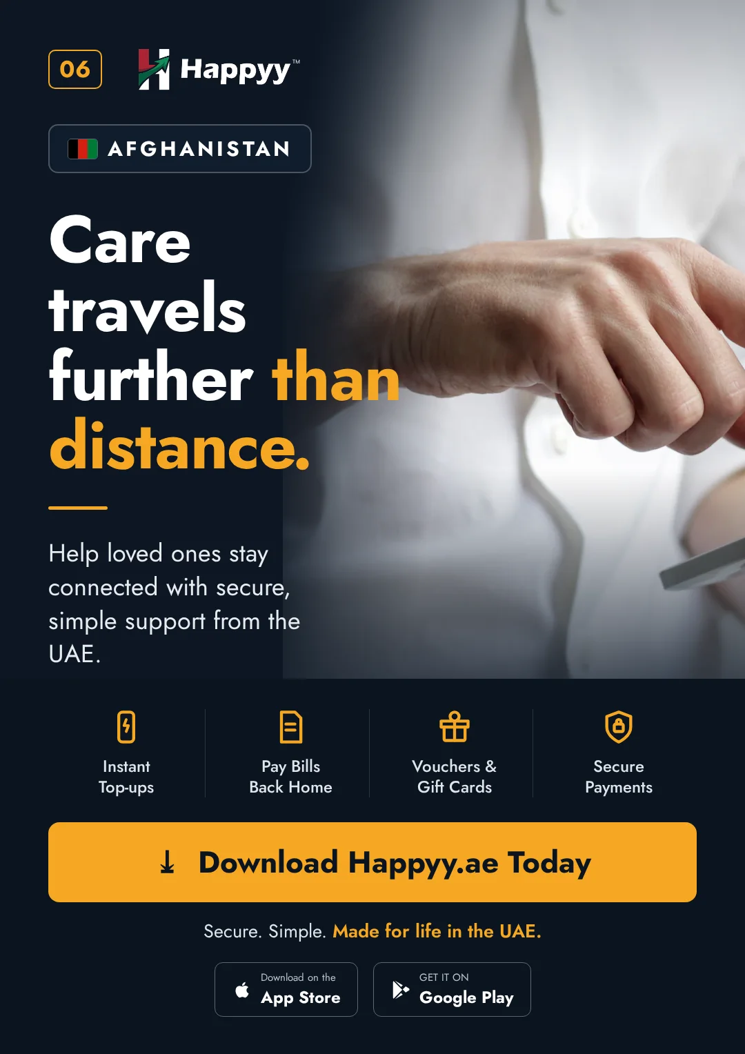 Afghanistan campaign — Care travels further than distance