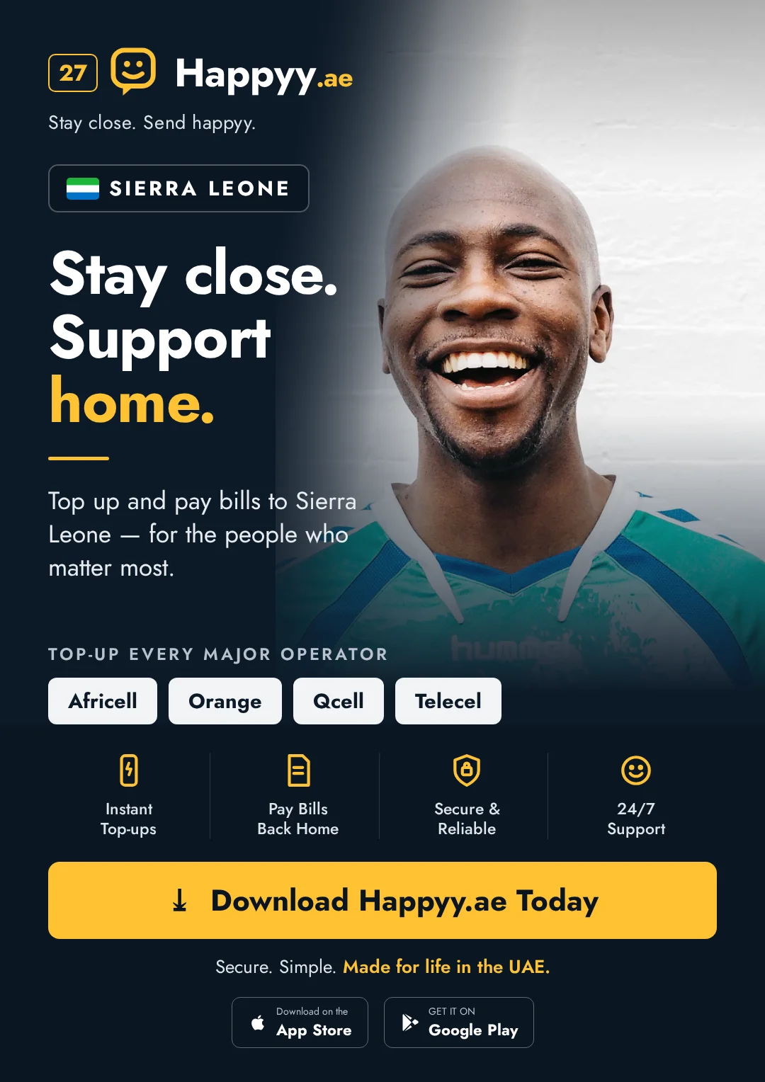 Sierra Leone campaign — Stay close, support home